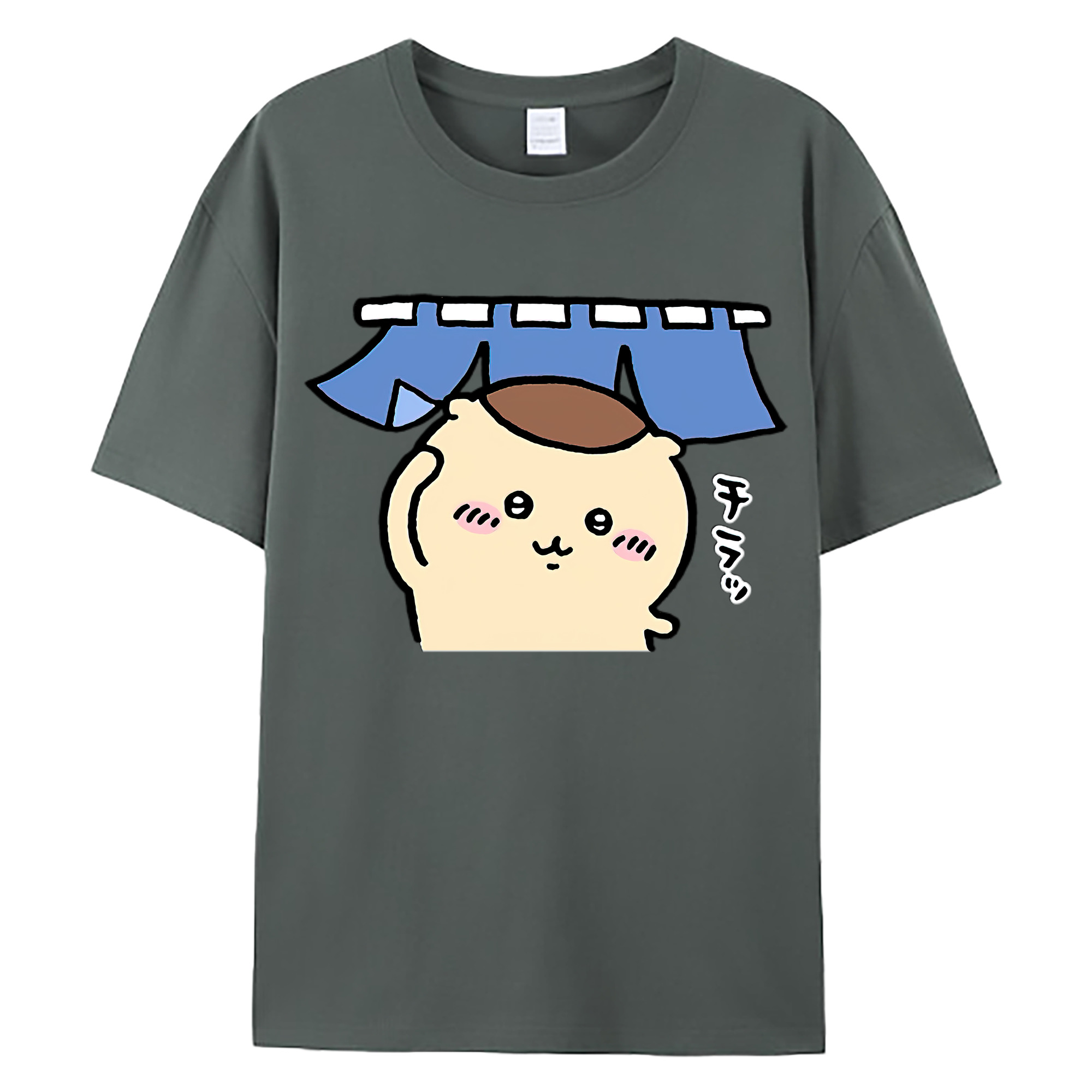 （画像用） ちいかわ くりまんじゅう Chii-kawa kuri manjū 綿100％ メンズ半袖Tシャツ｜肌触りやわらか＆通気性